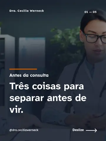 Três coisas para separar antes de vir.