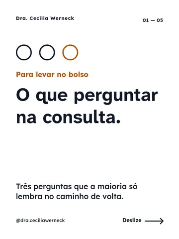 O que perguntar na consulta.
