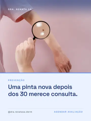 Uma pinta nova depois dos 30 merece consulta.