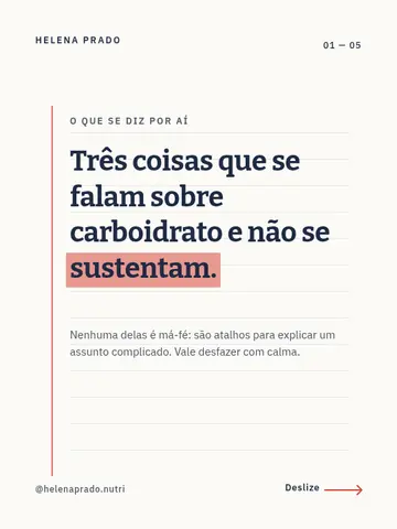 Três coisas que se falam sobre carboidrato e não se sustentam.