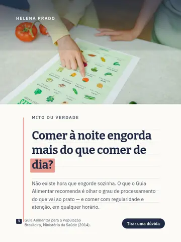 Comer à noite engorda mais do que comer de dia?