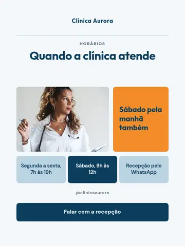 Quando a clínica atende