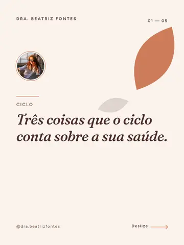 Três coisas que o ciclo conta sobre a sua saúde.