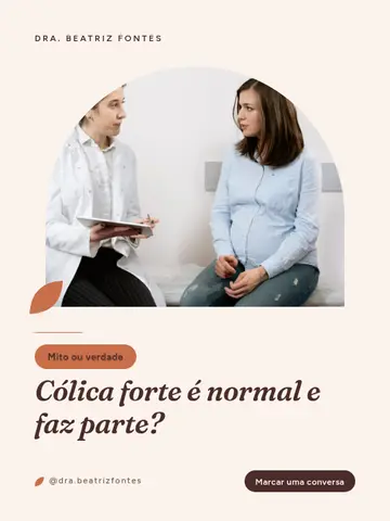 Cólica forte é normal e faz parte?