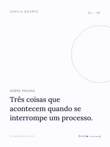 Três coisas que acontecem quando se interrompe um processo.
