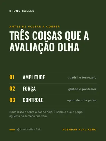 Três coisas que a avaliação olha