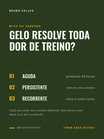 Gelo resolve toda dor de treino?